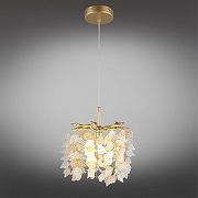 Подвесной светильник Omnilux Cavriglia OML-52806-01 цвет плафона/подвески Прозрачный, Оранжевый, цвет арматуры Золото-1