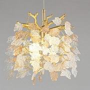 Подвесной светильник Omnilux Cavriglia OML-52806-01 цвет плафона/подвески Прозрачный, Оранжевый, цвет арматуры Золото-2