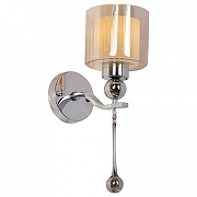 Бра Omnilux Giarre OML-56001-01 цвет плафона/подвески Белый, Коричневый, цвет арматуры Хром