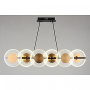 Подвесной светильник Omnilux Crocetta OML-59703-06 цвет плафона/подвески Бронза, Прозрачный, цвет арматуры Бронза, Черный-2