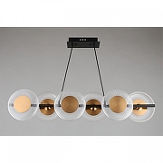 Подвесной светильник Omnilux Crocetta OML-59703-06 цвет плафона/подвески Бронза, Прозрачный, цвет арматуры Бронза, Черный-3