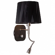 Бра с подсветкой Omnilux Correto OML-62511-02 цвет плафона/подвески Черный, цвет арматуры Хром