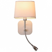 Бра с подсветкой Omnilux Monteluco OML-62601-02 цвет плафона/подвески Белый, цвет арматуры Хром