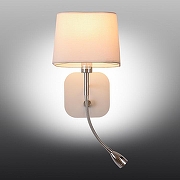 Бра с подсветкой Omnilux Monteluco OML-62601-02 цвет плафона/подвески Белый, цвет арматуры Хром-1