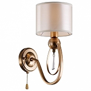 Бра Omnilux Mellitto OML-63811-01 цвет плафона/подвески Белый, Прозрачный, цвет арматуры Бронза