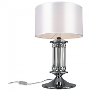 Настольная лампа Omnilux Alghero OML-64704-01 цвет плафона/подвески Белый, цвет арматуры Прозрачный, Хром