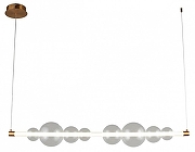 Подвесной светильник Omnilux Abbazia OML-65903-08 цвет плафона/подвески Прозрачный, цвет арматуры Латунь-1