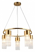 Подвесной светильник Omnilux Cesana OML-67103-05 цвет плафона/подвески Прозрачный, цвет арматуры Бронза-1