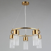 Подвесной светильник Omnilux Cesana OML-67103-05 цвет плафона/подвески Прозрачный, цвет арматуры Бронза-4