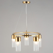 Подвесной светильник Omnilux Cesana OML-67103-05 цвет плафона/подвески Прозрачный, цвет арматуры Бронза-5