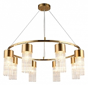 Подвесной светильник Omnilux Cesana OML-67103-08 цвет плафона/подвески Прозрачный, цвет арматуры Бронза-1