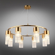 Подвесной светильник Omnilux Cesana OML-67103-08 цвет плафона/подвески Прозрачный, цвет арматуры Бронза-2