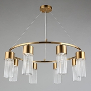 Подвесной светильник Omnilux Cesana OML-67103-08 цвет плафона/подвески Прозрачный, цвет арматуры Бронза-3