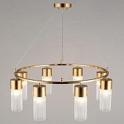 Подвесной светильник Omnilux Cesana OML-67103-08 цвет плафона/подвески Прозрачный, цвет арматуры Бронза-5