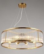 Подвесной светильник Omnilux Portofino OML-67203-08 цвет плафона/подвески Прозрачный, цвет арматуры Бронза-3