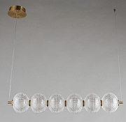 Подвесной светильник Omnilux Cedrello OML-68803-06 цвет плафона/подвески Прозрачный, цвет арматуры Латунь-5