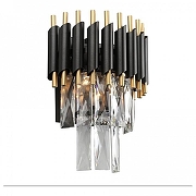 Накладной светильник Omnilux Corleone OML-69801-02 цвет плафона/подвески Прозрачный, цвет арматуры Черный