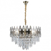 Подвесной светильник Omnilux Riposto OML-71713-12 цвет плафона/подвески Прозрачный, цвет арматуры Золото-1