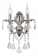 Бра Omnilux Grosseto OML-77711-02 цвет плафона/подвески Прозрачный, цвет арматуры Серебро