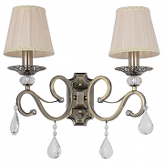 Бра Omnilux Mezzano OML-79111-02 цвет плафона/подвески Белый, Прозрачный, цвет арматуры Латунь