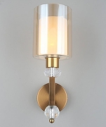 Бра Omnilux Maranello OML-80001-01 цвет плафона/подвески Белый, Прозрачный, цвет арматуры Золото, Прозрачный-3