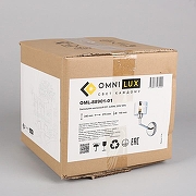 Бра Omnilux Lizzano OML-88901-01 цвет плафона/подвески Светло-серый, цвет арматуры Хром-6