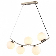 Подвесной светильник Omnilux Acciano OML-94903-05 цвет плафона/подвески Белый, цвет арматуры Бронза