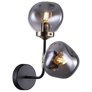 Бра Omnilux Volano OML-95201-02 цвет плафона/подвески Светло-серый, цвет арматуры Черный