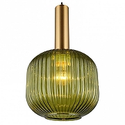 Подвесной светильник Omnilux Terrenove OML-99436-01 цвет плафона/подвески Зеленый, цвет арматуры Бронза