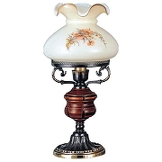 Настольная лампа Reccagni Angelo 2401 P 2401 M цвет плафона/подвески Слоновая кость, цвет арматуры Бронза