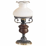 Настольная лампа Reccagni Angelo 2810 P 2810 M цвет плафона/подвески Слоновая кость, цвет арматуры Бронза