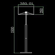 Торшер Lucia Tucci Pelle Bianca 2 Pelle Bianca F2010.1 цвет плафона/подвески Белый, цвет арматуры Бежевый, Хром-2
