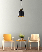 Подвесной светильник Arti Lampadari Priamo Priamo E 1.3.P1 B цвет плафона/подвески Черный, цвет арматуры Черный-2