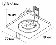 Встраиваемый светильник Italline QSO 225L QSO 225L white цвет Белый-1