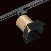 Светильник на штанге Lightstar Rullo R1T3490487 цвет плафона/подвески Черный, Золото, цвет арматуры Черный-1