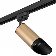 Светильник на штанге Lightstar Rullo R1T44037 цвет плафона/подвески Черный, Золото, цвет арматуры Черный