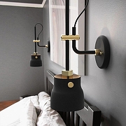 Бра Imperiumloft RAM RAM-W01 цвет плафона/подвески Черный, цвет арматуры Черный-2