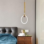 Подвесной светильник Imperiumloft Ring L RING01 цвет плафона/подвески Белый, цвет арматуры Золото-2