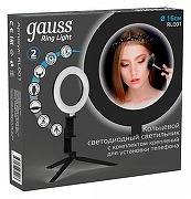 Настольная лампа кольцевая Gauss Ring Light RL001 цвет плафона/подвески Черный, цвет арматуры Черный-5