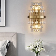 Накладной светильник Imperiumloft RUFINA rufina01 цвет плафона/подвески Прозрачный, цвет арматуры Латунь-3