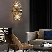 Накладной светильник Imperiumloft RUFINA rufina01 цвет плафона/подвески Прозрачный, цвет арматуры Латунь-11