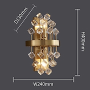 Накладной светильник Imperiumloft RUFINA rufina01 цвет плафона/подвески Прозрачный, цвет арматуры Латунь-12