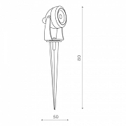 Ландшафтный светильник ST-Luce 98 SL098.405.01 цвет плафона/подвески Прозрачный, Черный, цвет арматуры Черный-3