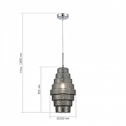 Подвесной светильник ST-Luce Rex1te SL1001.103.01 цвет плафона/подвески Светло-серый, цвет арматуры Хром-7