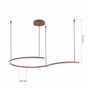 Подвесной светильник ST-Luce EUCL1D1CS SL1018.603.01 цвет плафона/подвески Прозрачный, Терракотовый, цвет арматуры Терракот-6