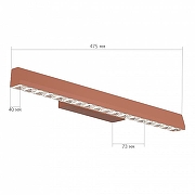 Накладной светильник ST-Luce EUCL1D1CS SL1018.623.01 цвет плафона/подвески Прозрачный, Терракотовый, цвет арматуры Терракот-6