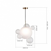 Подвесной светильник ST-Luce Bopone SL1133.513.01 цвет плафона/подвески Белый, цвет арматуры Латунь-7