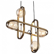 Подвесной светильник ST-Luce C1rcono SL1201.203.04 цвет плафона/подвески Коньячный, цвет арматуры Бронза-1