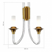 Бра ST-Luce Vetrano SL1241.201.02 цвет плафона/подвески Белый, цвет арматуры Золото-2