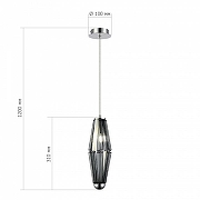 Подвесной светильник ST-Luce C1ara SL1242.103.01 цвет плафона/подвески Светло-серый, цвет арматуры Хром-4